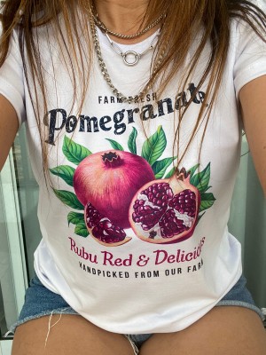 T - SHIRT OFF WHITE POMEGRANATE